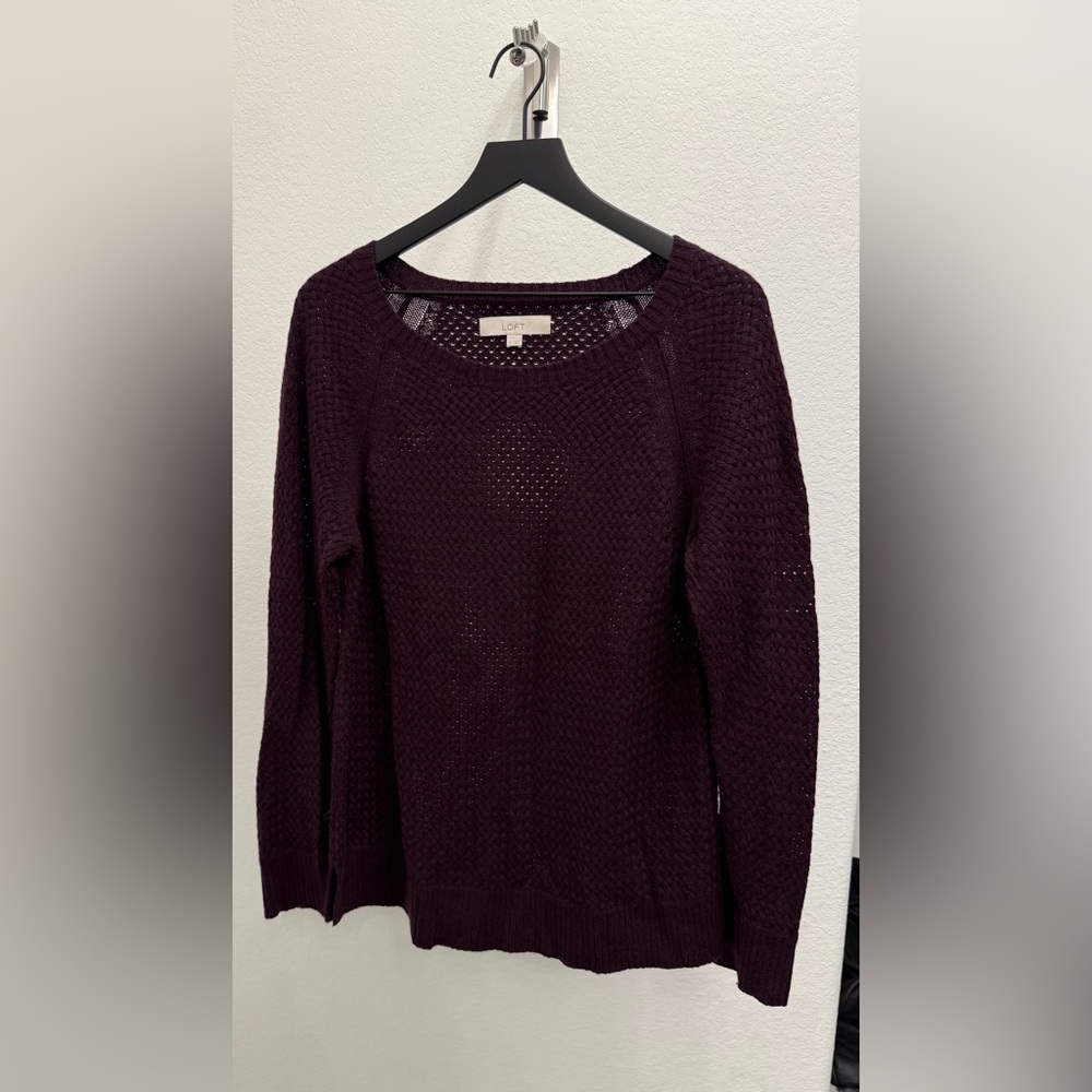 Dark wine color sweater size XL. Ann Taylor Loft.